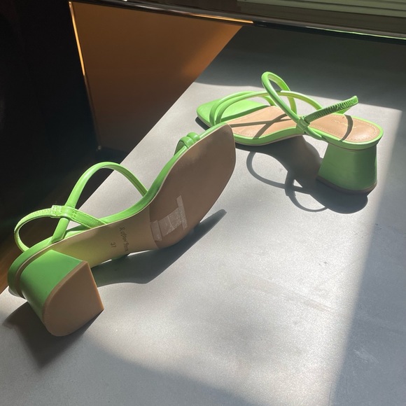 Cute lime green sandals from &other stories - Picture 2 of 3